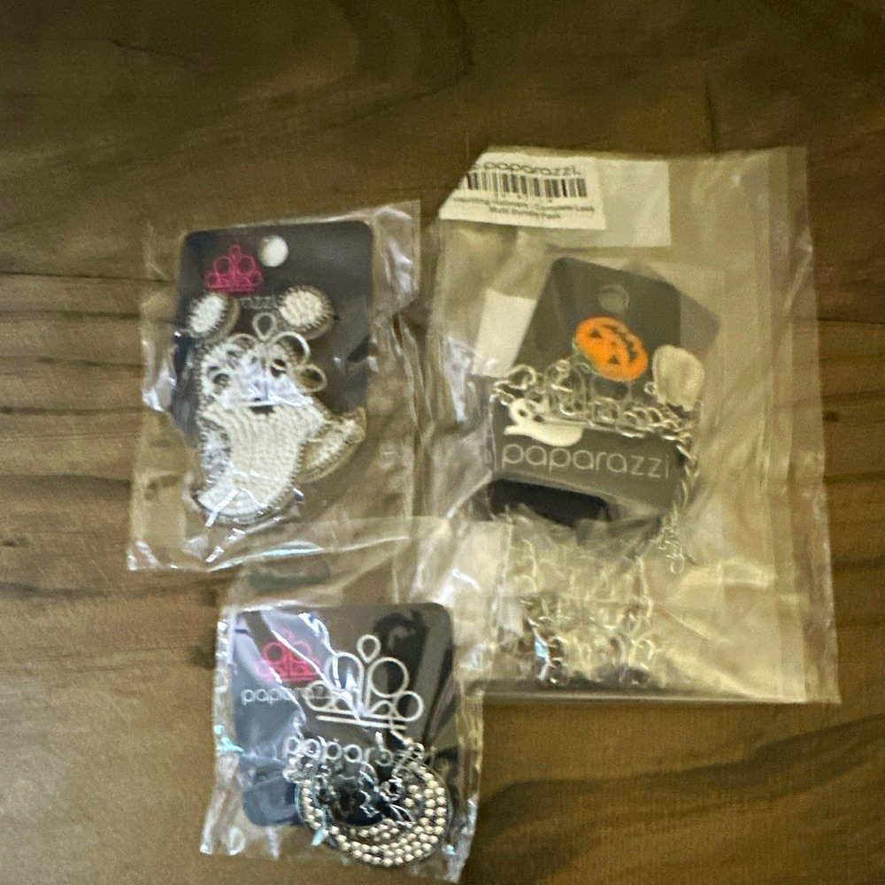 Paparazzi Halloween Ghost & Pumpkin Charm Jewelry Lot Bracelets Necklace
